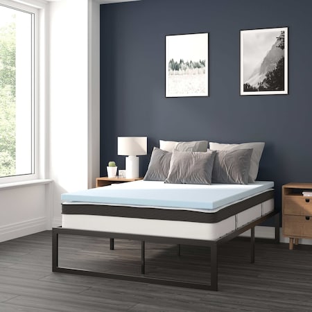 Flash Furniture 10" Full Mattress, 14" Bed frame & 2" Topper Set XU-BD10-10PSM2M35-F-GG